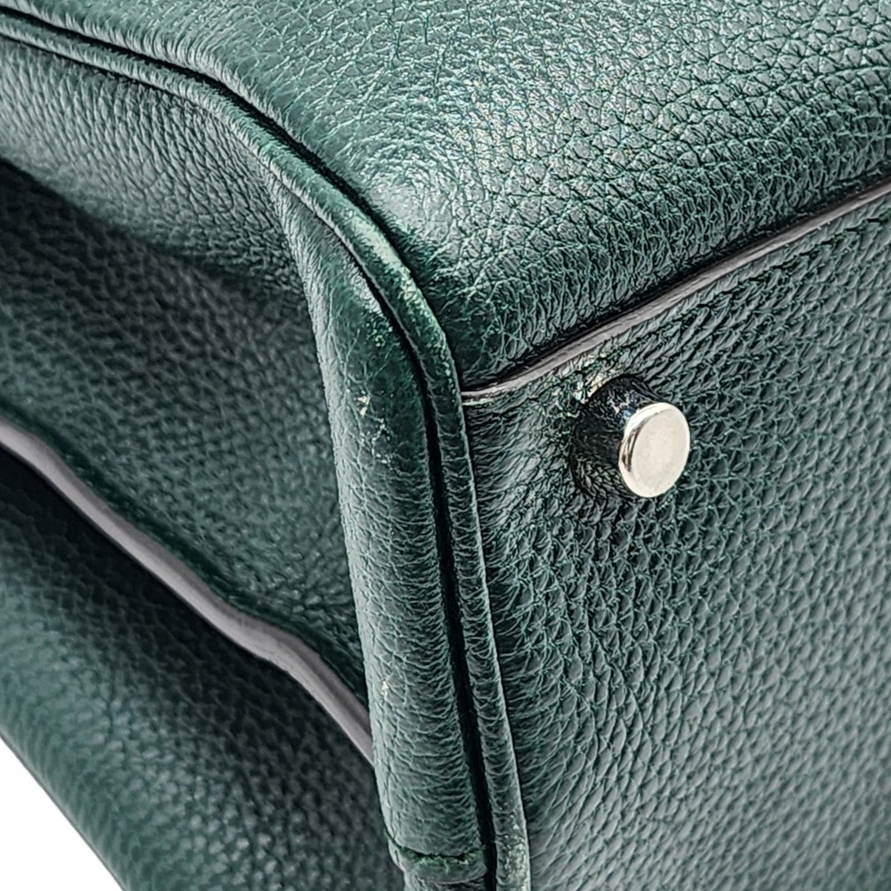 Gucci Zumi Top Handle Bag Leather Medium Green - Picture 12 of 16